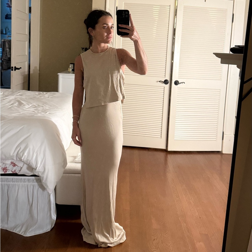 Riot Swim Lounge Skirt in Cream